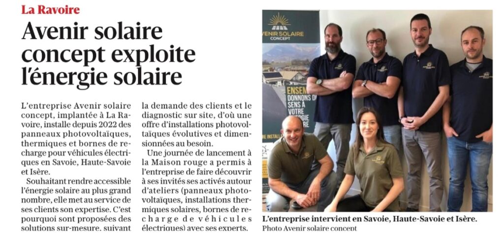 Avenir solaire concept dans le dauphine libere