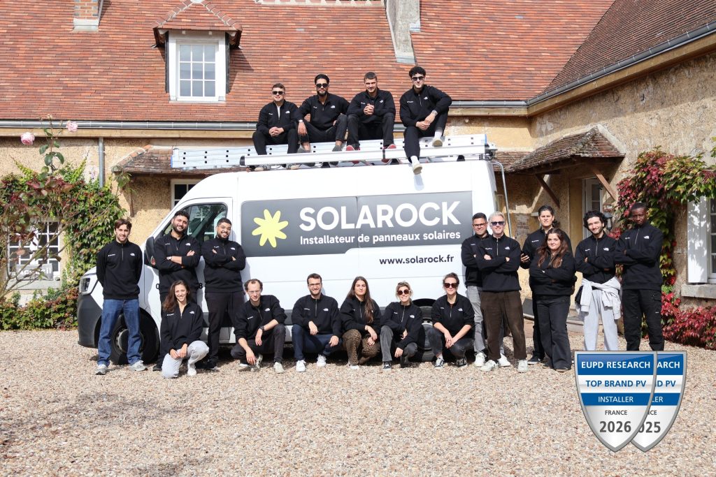 Equipe Solarock - designee meilleur installateur photovoltaique de France en 2025 et 2026 par EUPD Research